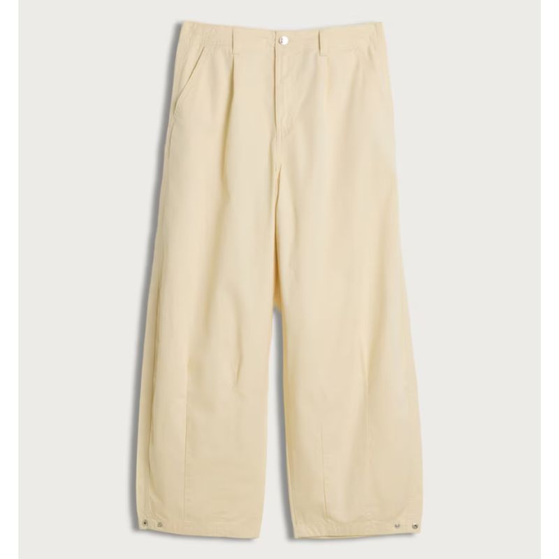 F&amp;amp;F at Tesco, Pure Cotton Utility Barrel Leg Trousers in Yellow