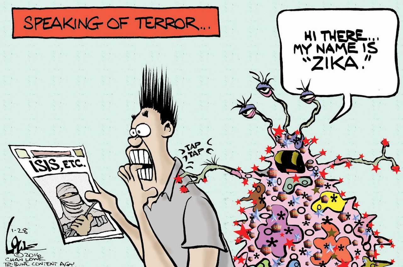 Editorial Cartoon U.S. Zika Virus Terror