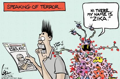 Editorial Cartoon U.S. Zika Virus Terror