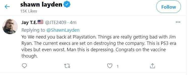Shawn Layden Twitter Likes