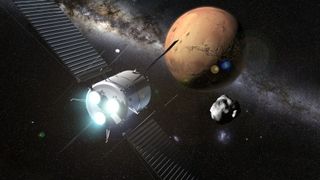 Plasma rocket to Mars conception
