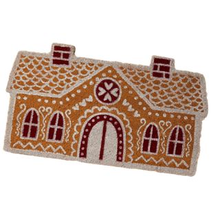 20x36 Indoor Outdoor Printed Gingerbread House Coir Door Mat