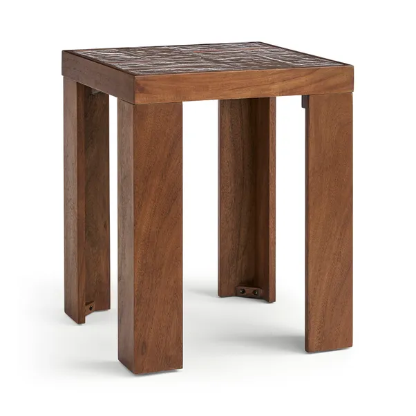 Lavina Glass Tiled Side Table