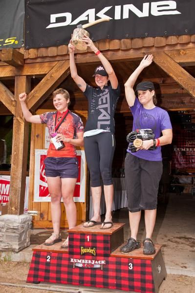Singlespeed women's podium Lumberjack 100