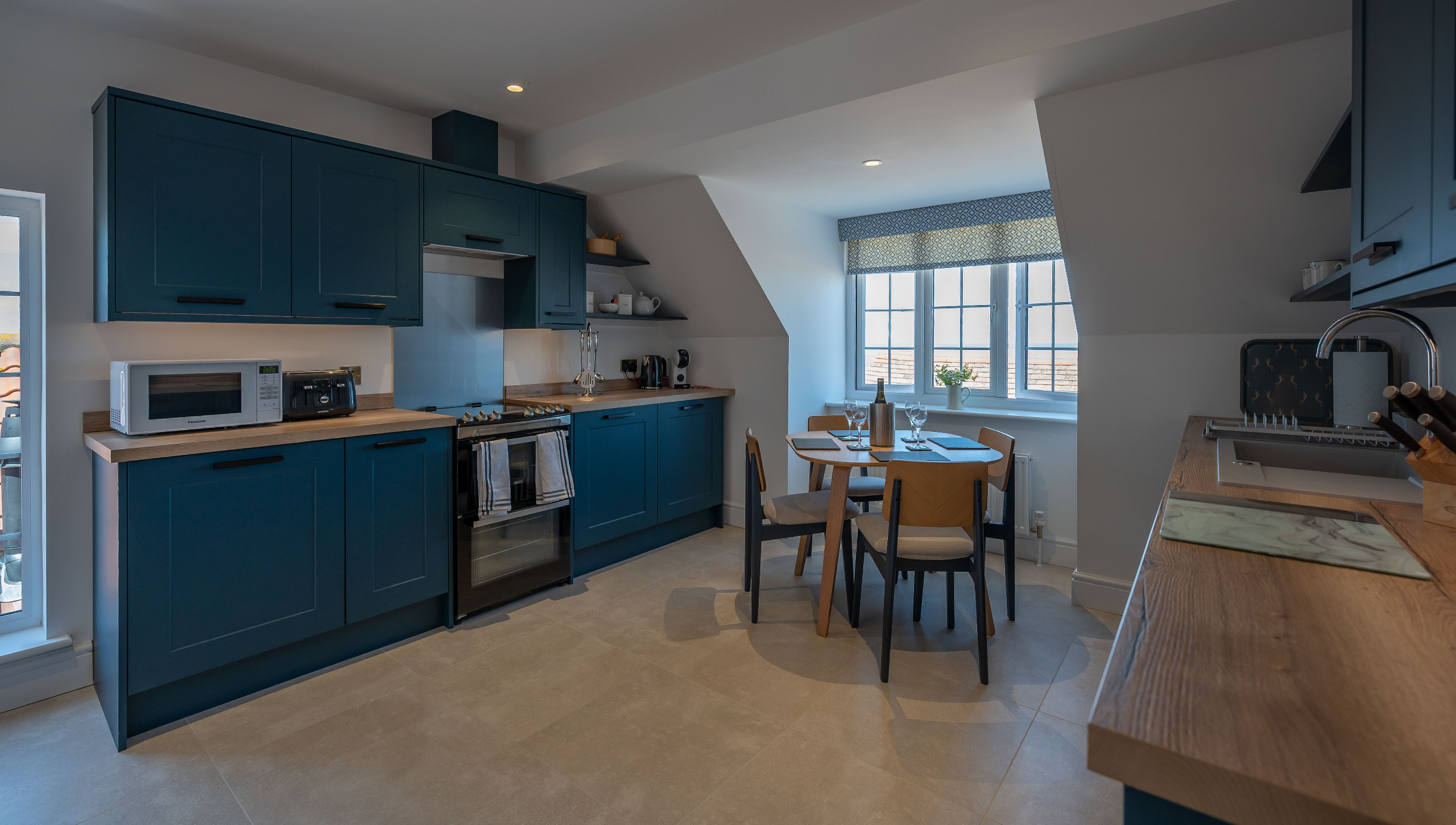 The dormy flat kitchen at Royal West Norfolk