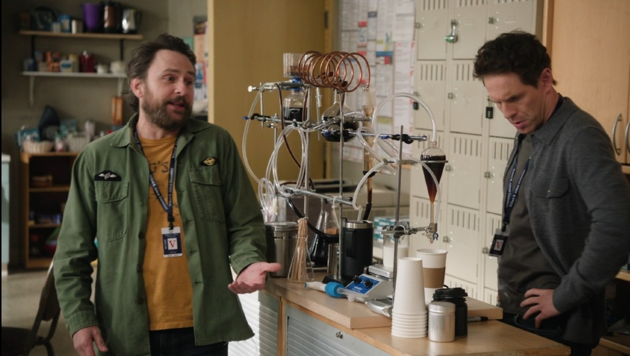 Charlie Day and Glenn Howerton talking in It's Always Sunny in Philadelphia.