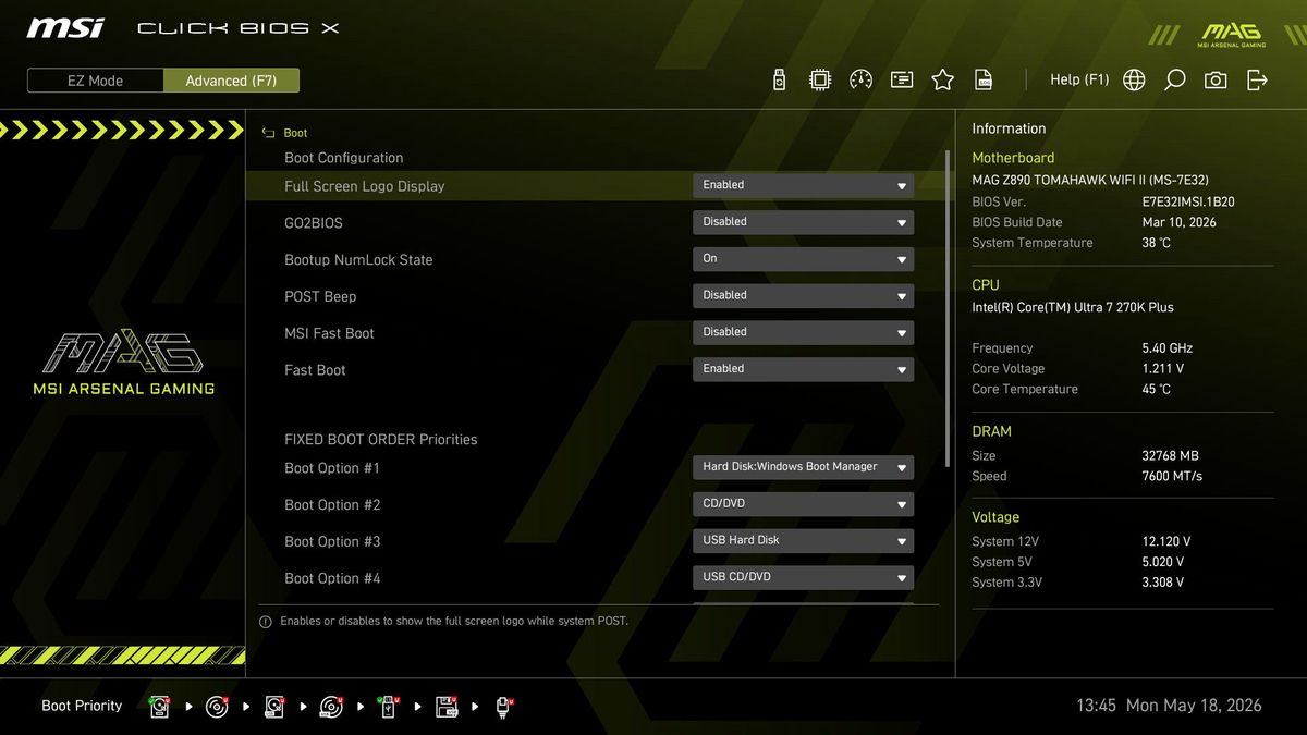 MSI MAG Z890 Tomahawk Wifi II