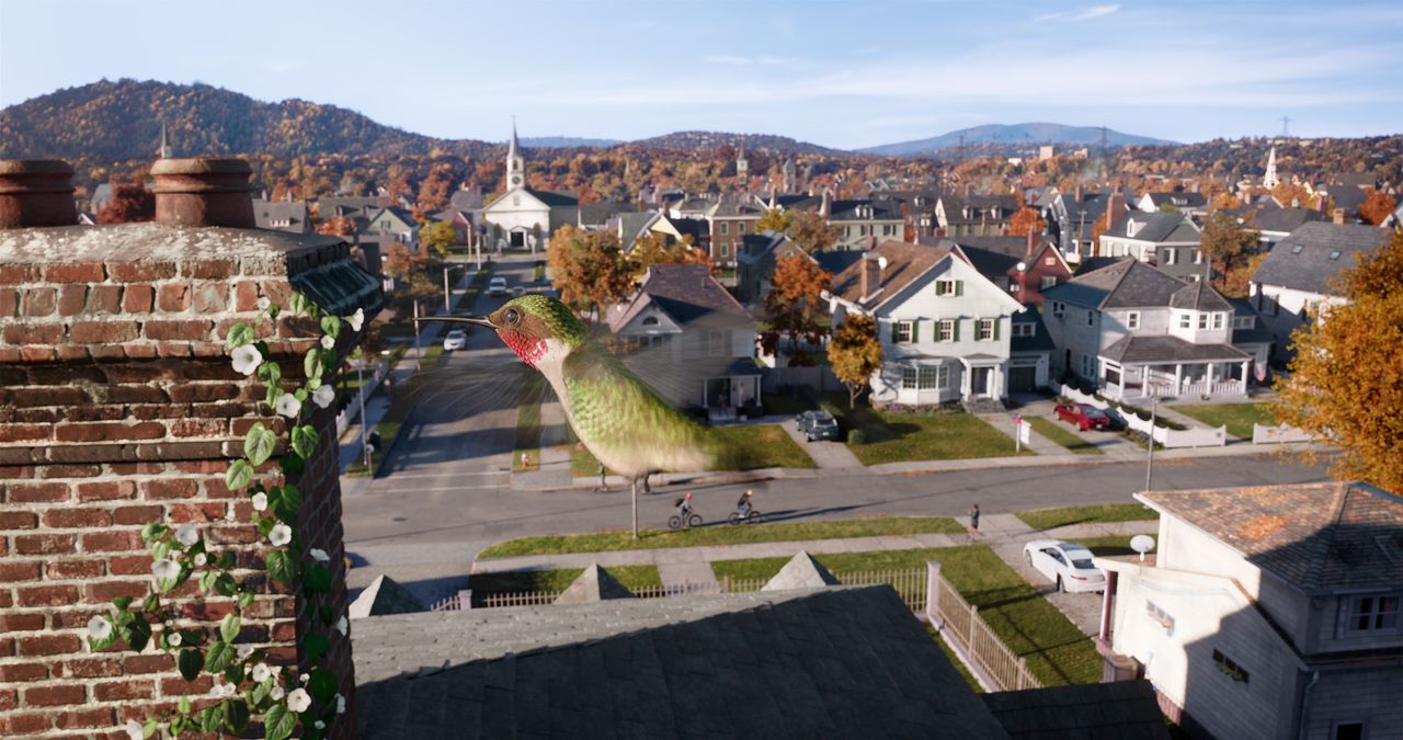 Making the VFX of Here; a scene from a suburban street
