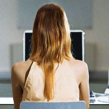 Woman on Computer at Desk