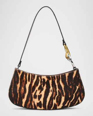 Ollie Leopard Faux Hair Shoulder Bag