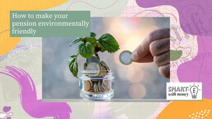 Coins in jar with plant