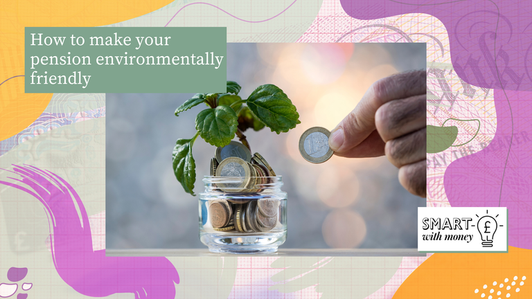 Coins in jar with plant