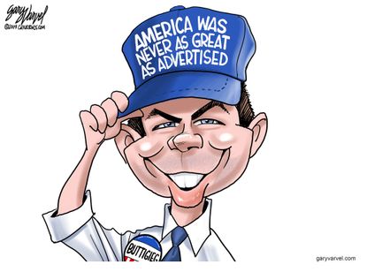 Political Cartoon U.S. Pete Buttigieg 2020 elections