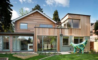 An Expanded 1970s Home with timber frame extension