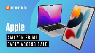Images of a MacBook and iPad with the text 'Apple Amazon Prime Early Access Sale'.