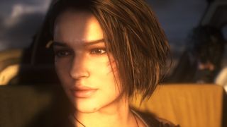 Jill Valentine looks on in Resident Evil 3 on Nintendo Switch 2
