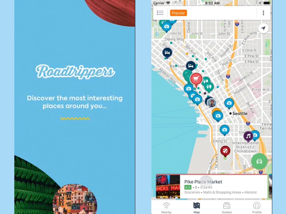 best travel apps: Roadtrippers