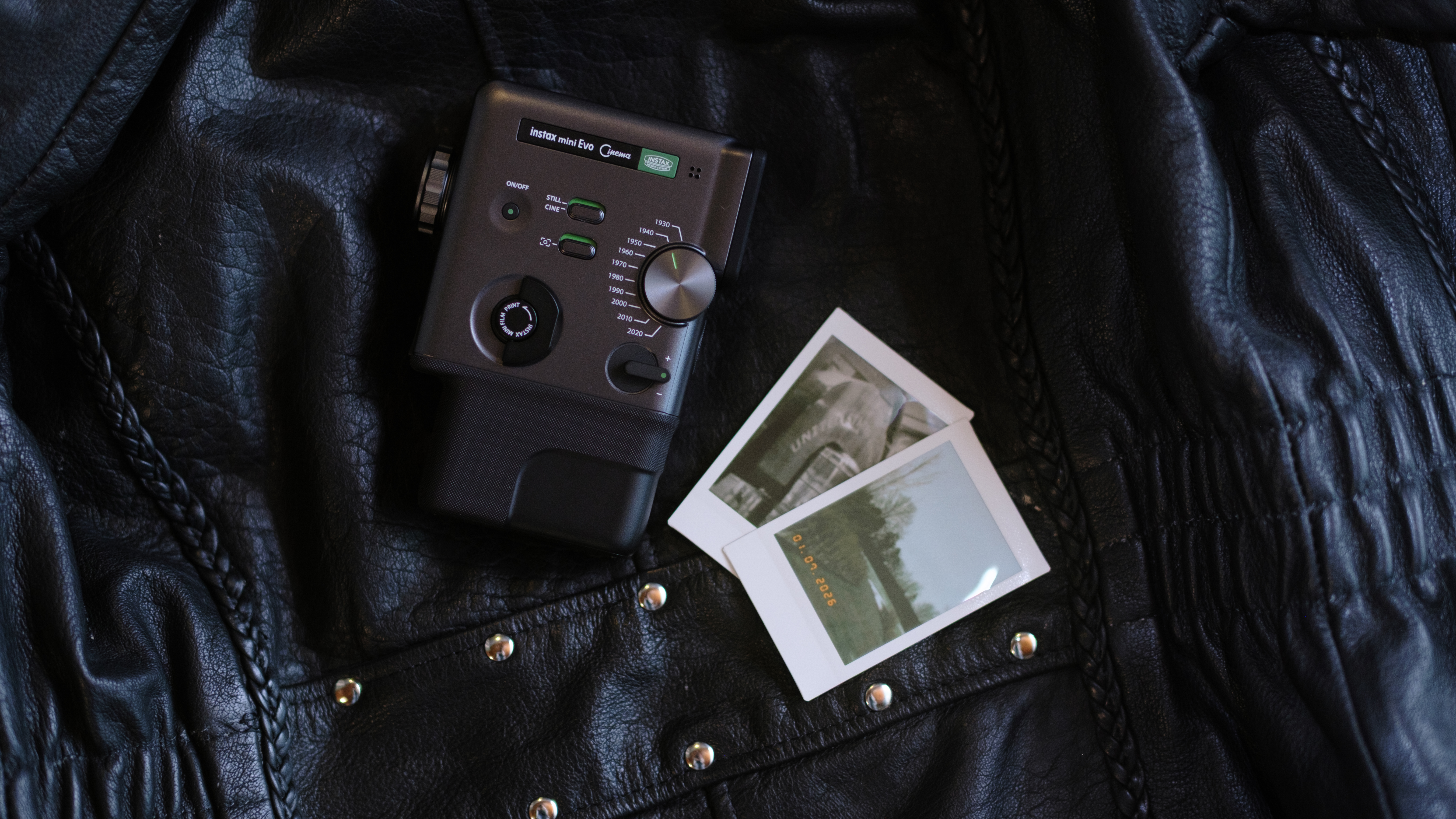 The Fujifilm Instax Mini Evo Cinema decades camera