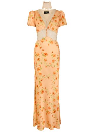Pavlova Floral Silk Blend Maxi Dress