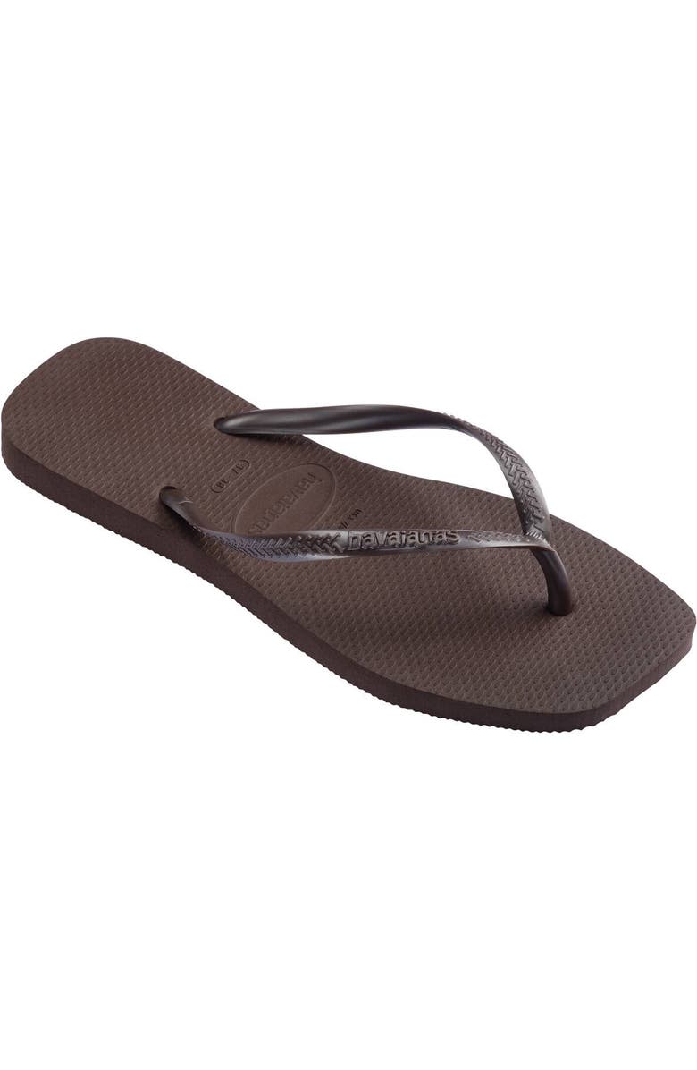 slim square flip flops