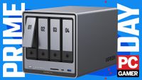 A Ugreen NAS on a Prime Day banner with the PC Gamer logo.