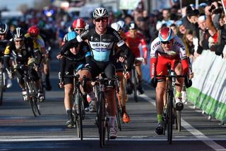 Mark Cavendish (Team Etixx - Quick Step) beat Alexander Kristoff (Katusha) to the line