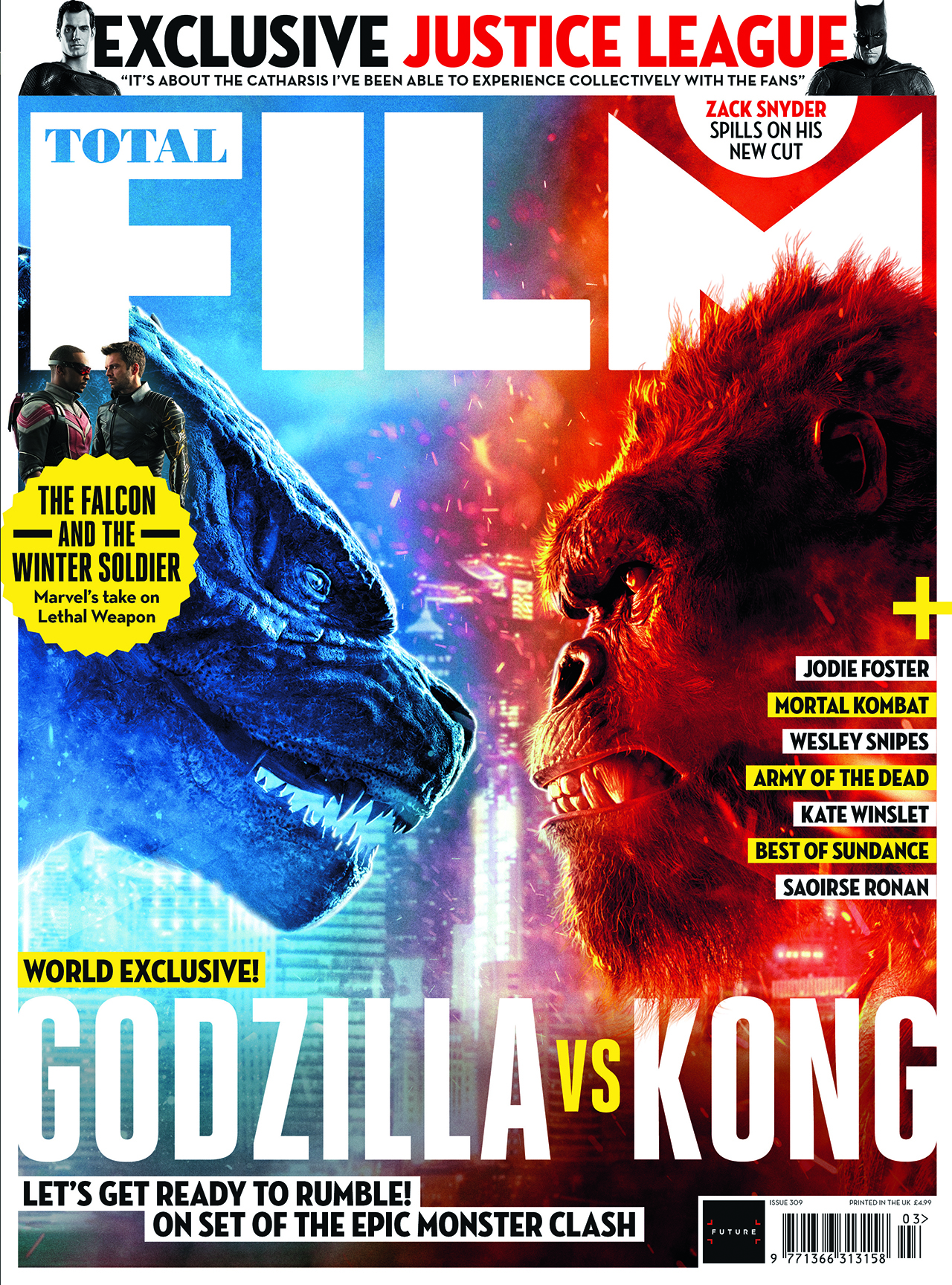 La portada de Godzilla vs. Kong de Total Film