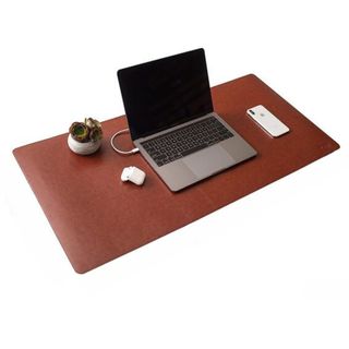 Desk mat with laptop
