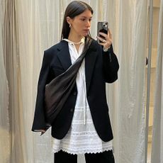 27 Chic Net-a-Porter Sale Picks to Shop Now Laura Reilly Outfit Idea Black Blazer Jacket