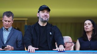 LONDON, ENGLAND - SEPTEMBER 5: Alexis Ohanian of Chelsea and partner of Serena Williams watches on during the Barclays Women's Super League match between Chelsea FC and Manchester City at Stamford Bridge on September 5, 2025 in London, England. (Photo by Crystal Pix/MB Media/Getty Images)