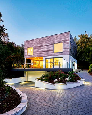 Contemporary timber clad home