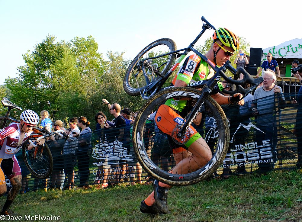 Tim Merlier (BEL) running Mt. Krumpit during the second lap