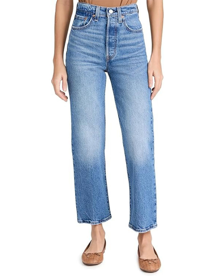 Levi's Women's Premium Ribcage Straight Ankle Jeans, Dance Around, 26