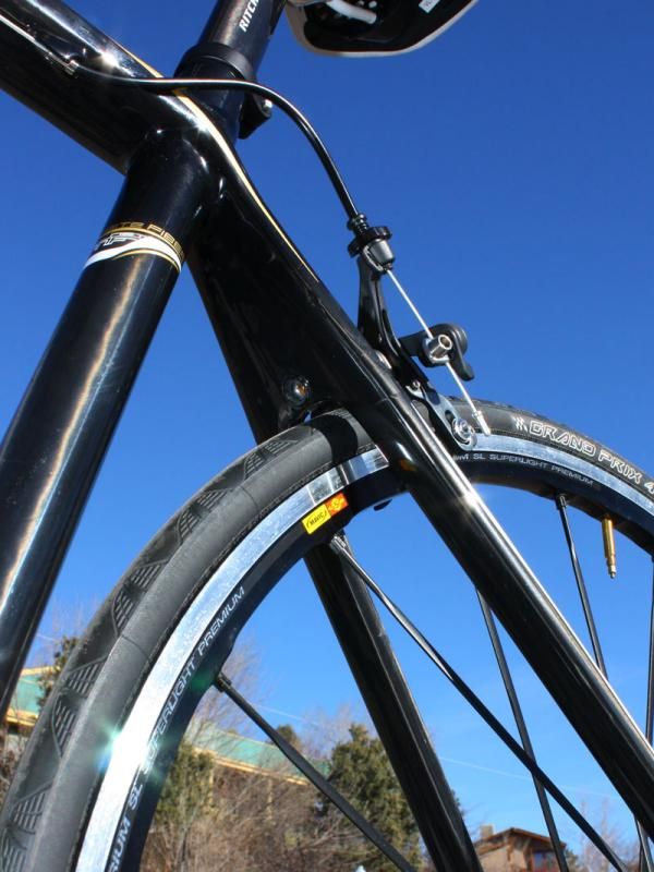 The seat stay wishbone is wide and triangulated to help limit flex to only the desired plane