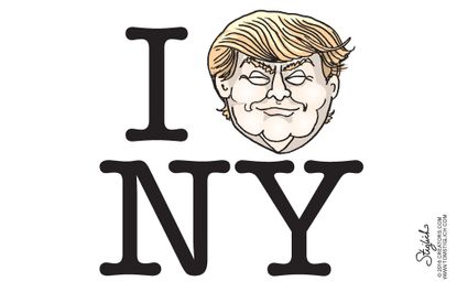 Political Cartoon U.S. Trump New York