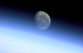 When humans landed on the moon (photographed here from the International Space Station), it changed the way that Earthlings thought about aliens, SETI Institute astronomer Seth Shostak told Live Science.