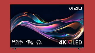 Vizio Quantum Pro TV on red background