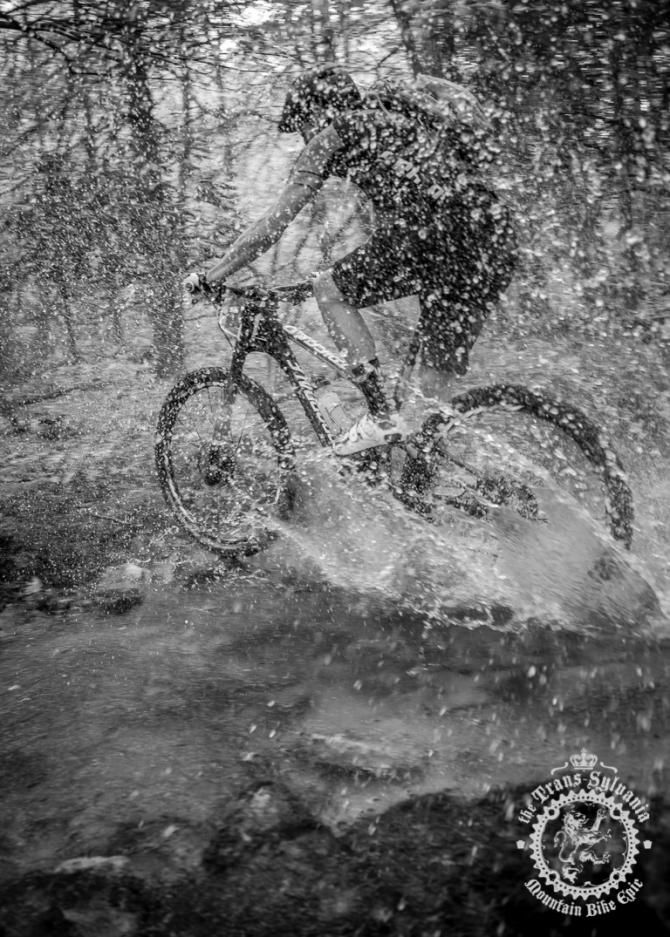 A stream crossing greeted riders as they ended the second stage of the enduro section