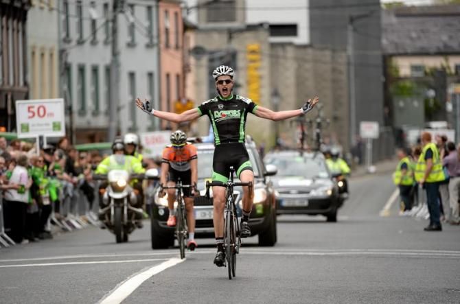 Conor Dunne (Carrick Iverk) beats Michael Northey (Node4 Giordana) to claim the first stage of the 2013 Ras