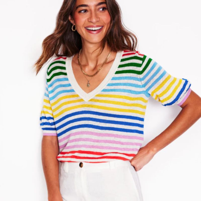 striped linen t-shirt