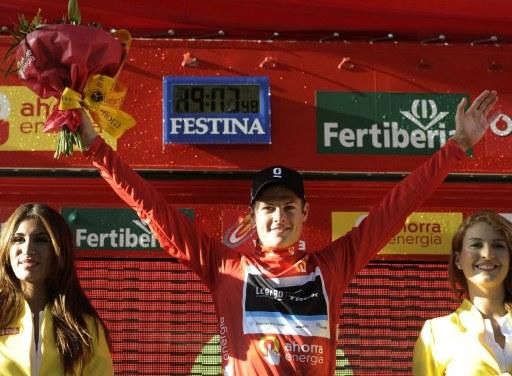Jakob Fuglsang (Leopard Trek) leads the Vuelta a Espana after the team time trial