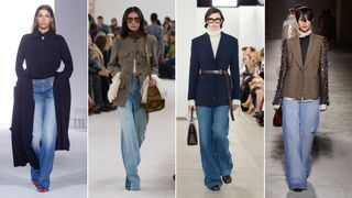 Baggy jeans at Brandon Maxwell, Chloé, Michael Kors, and Dries Van Noten Fall 2024