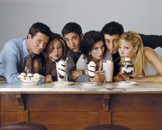 Matthew Perry as Chandler Bing, Jennifer Aniston as Rachel Green, David Schwimmer as Ross Geller, Courteney Cox as Monica Geller, Matt Le Blanc as Joey Tribbiani, Lisa Kudrow as Phoebe Buffay