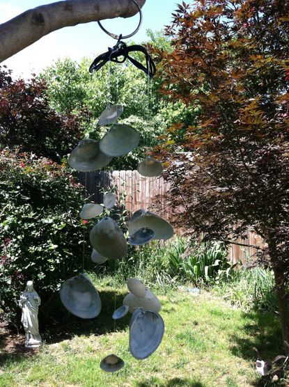 DIY Garden Wind Chimes Made Of Seashells
