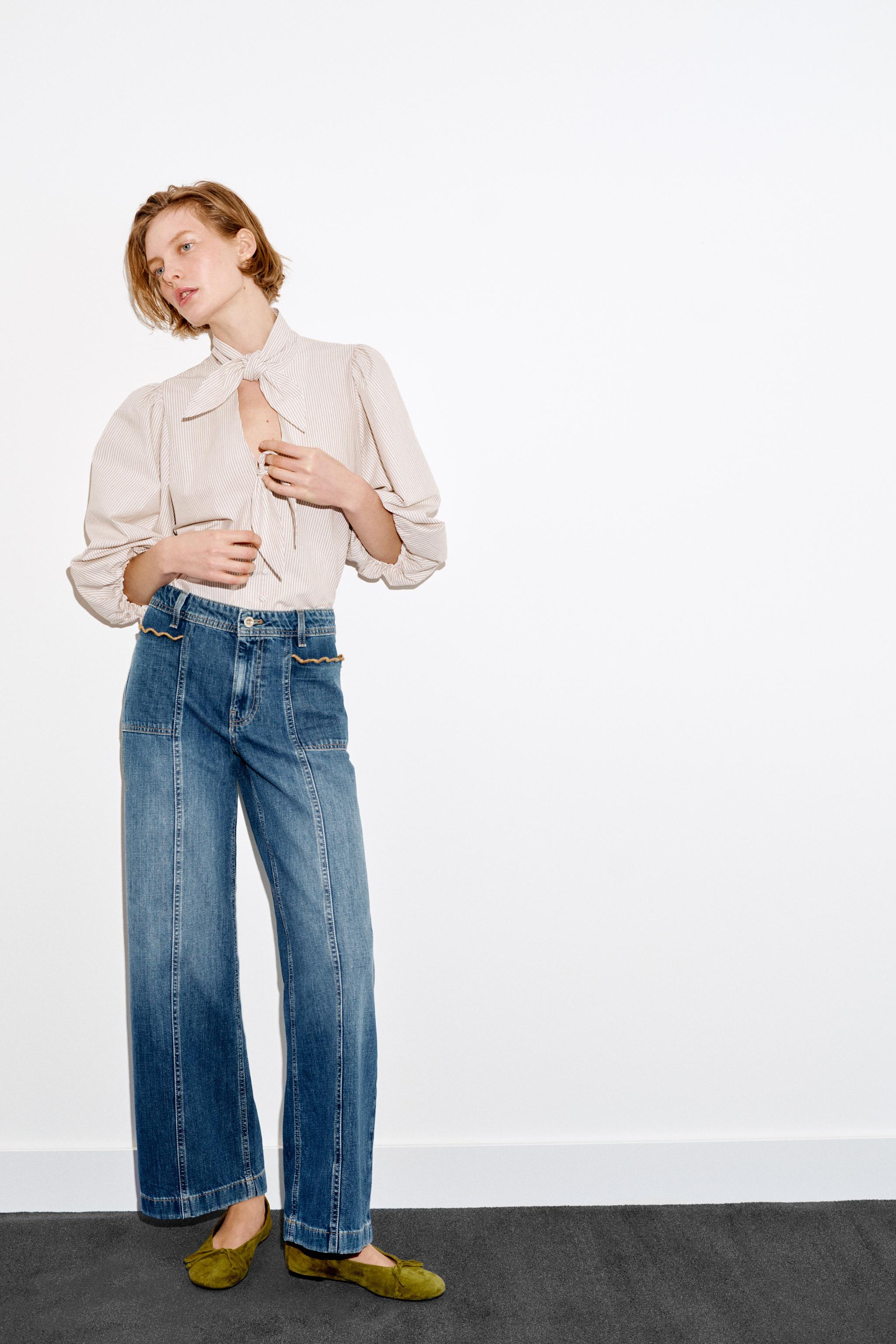 Z1975 High-Waist Culottes With Topstitching