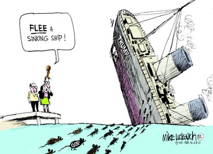 Political Cartoon U.S. gop trump