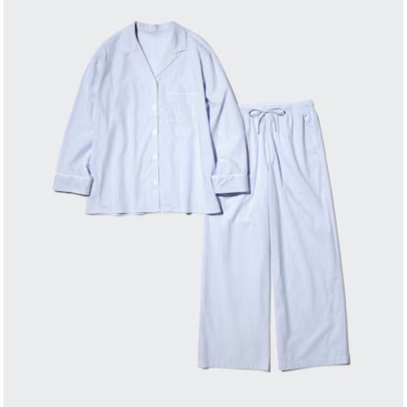 Uniqlo, Cotton Pyjamas in Blue