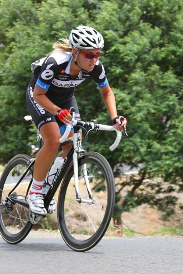 Eventual Champion, Alexis Rhodes (Garmin-Cervelo) accelerates