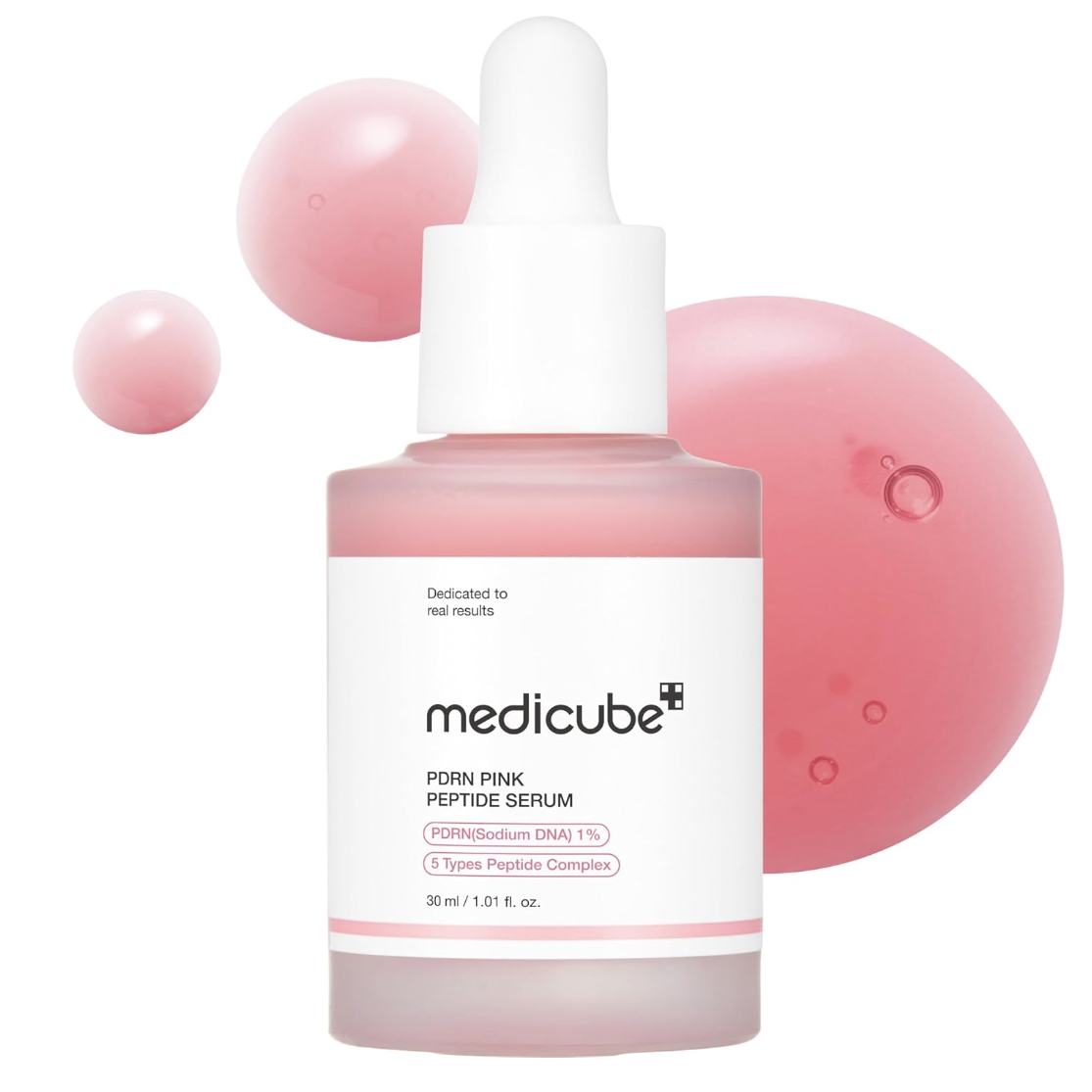 Medicube Pdrn Pink Peptide Serum With Salmon Dna | Pink Glow Serum With Peptides &amp; Niacinamide for Hydration &amp; Firm-Looking Skin | Uneven Tone Care | Korean Skincare, 1.01 Fl. Oz