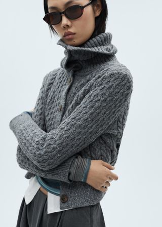 Cabled Heather Cardigan - Women | Mango Usa